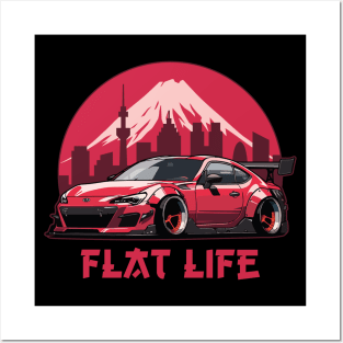 Subaru BRZ Car Art - Widebody Modified Japanese Drift Car Posters and Art